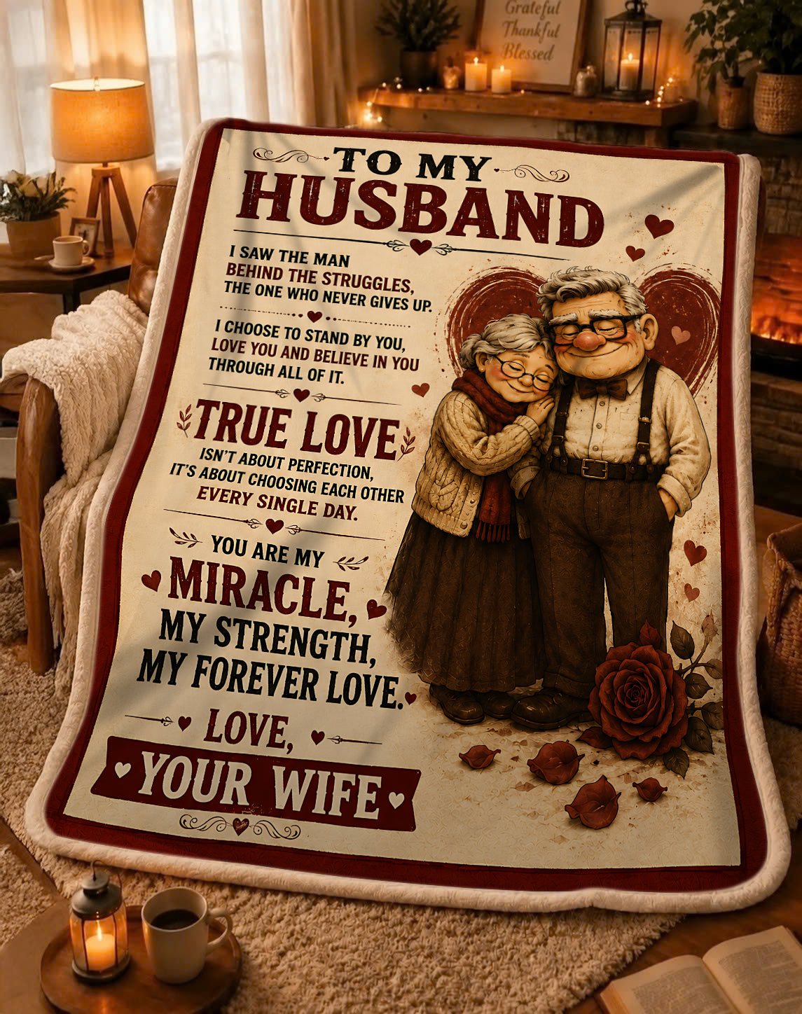 Family Blanket - From Wife - To My Husband - Virgo - ( SKU2608-389)