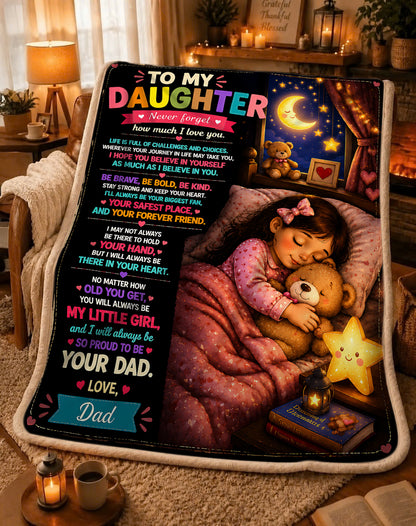 Family Blanket - From Dad - To My Daughter - Virgo - ( SKU2608-417)