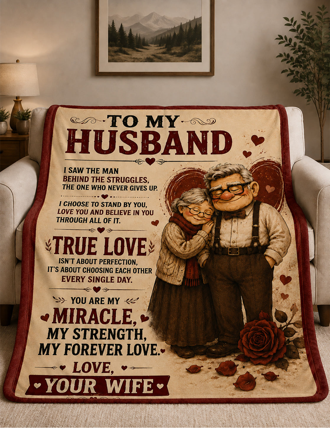 Family Blanket - From Wife - To My Husband - Virgo - ( SKU2608-389)