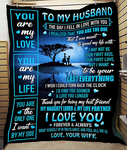 To My Husband Blanket – A Love That Feels Like Home From Wife (SKU2603-230)