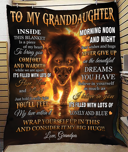 BLANKET FOR GRANDDAUGHTER – COMFORT & WARMTH GIFT FROM GRANDPA (SKUB12-87)