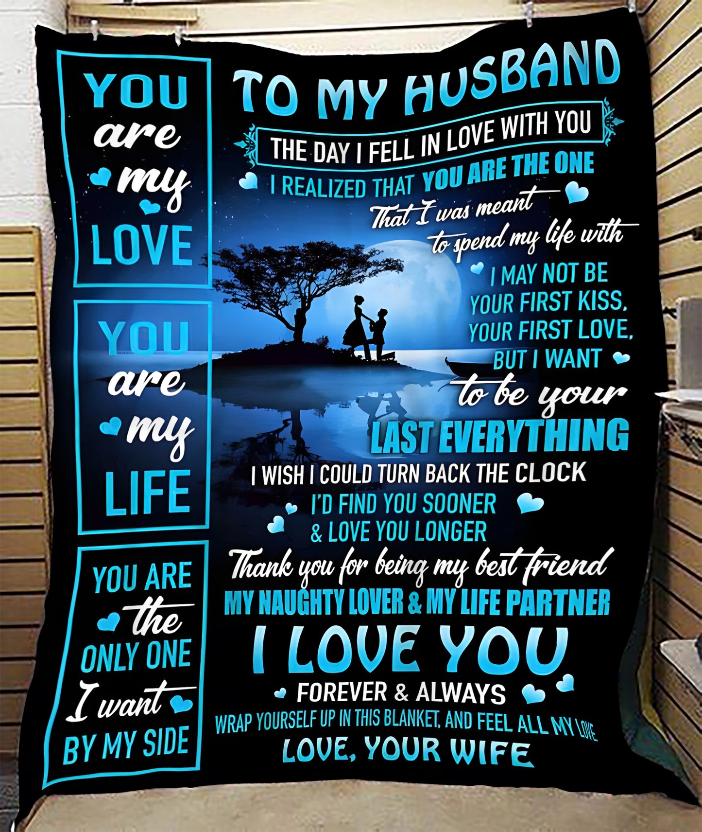 To My Husband Blanket – A Love That Feels Like Home From Wife (SKU2603-230)