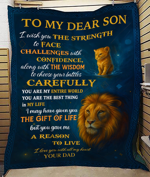 To My Son Blanket – A Hug You Can Hold from Dad