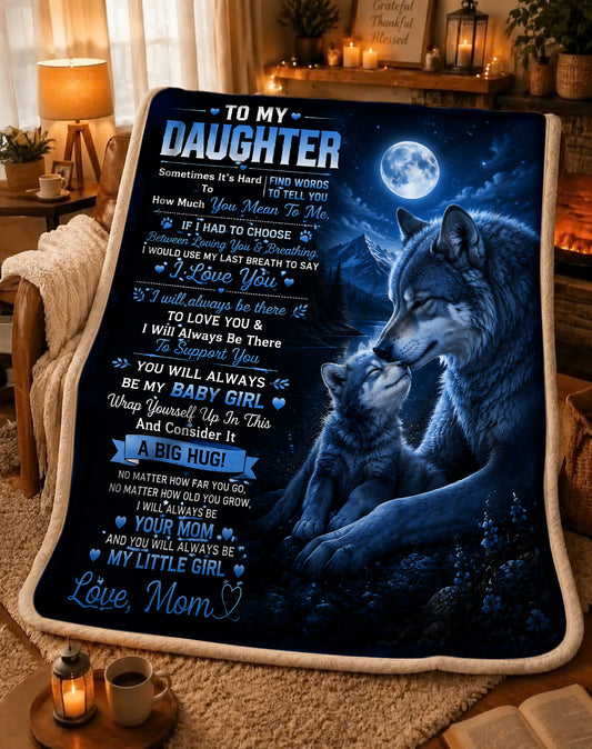 Family Blanket - From Mom - To My Daughter - Virgo - ( SKU2608-293)