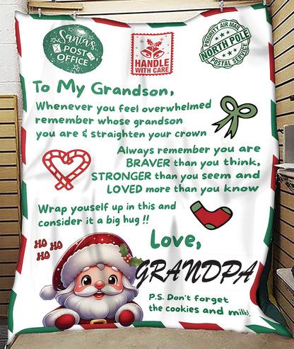 BLANKET FOR GRANDSON – COMFORT & WARMTH GIFT FROM GRANDPA  Sherpa Fleece Quilt Blanket virgo00 (SKUB10-182)