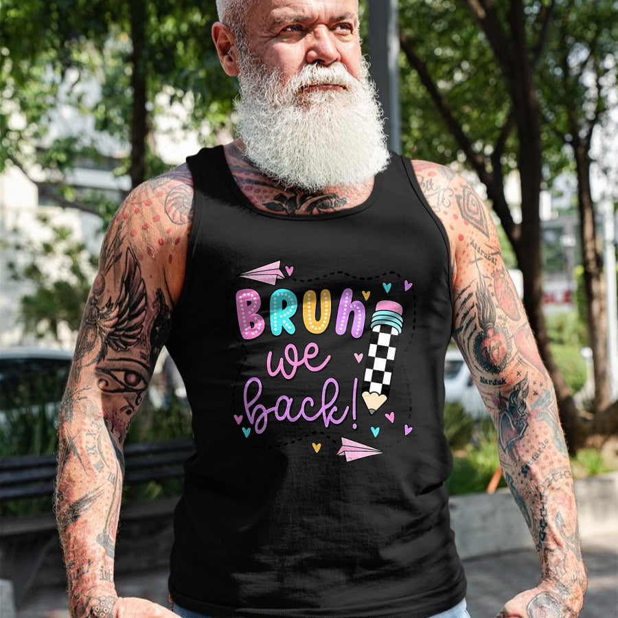 Best Student Shirt, Funny Back To School UnisexT-Shirt/Hoodie/Sweatshirt HLT00 - Bruh We Back First Day of School Funny Student Teacher Kids T-Shirt (3)