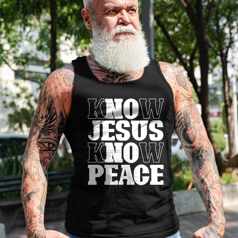 Christian Tee, Christian Faith Unisex T-Shirt/Hoodie/Sweatshirt HLT00 - Know Jesus Know Peace Religion God Church Christian Gifts T-Shirt (1)