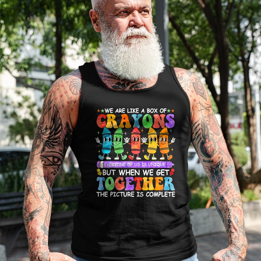 Best Student Shirt, Funny Back To School UnisexT-Shirt/Hoodie/Sweatshirt HLT00 - Funny Teacher We are Like A Box of Crayons Back to School T-Shirt