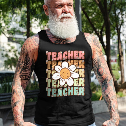 Best Student Shirt, Funny Back To School UnisexT-Shirt/Hoodie/Sweatshirt HLT00 - Groovy Teacher Cute Daisy Flower Retro Back to School T-Shirt