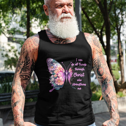 Christian Tee, Christian Faith Unisex T-Shirt/Hoodie/Sweatshirt HLT00 - I Can Do All Things Through Christ Pretty Butterfly T-Shirtall T-Shirt (Copy)