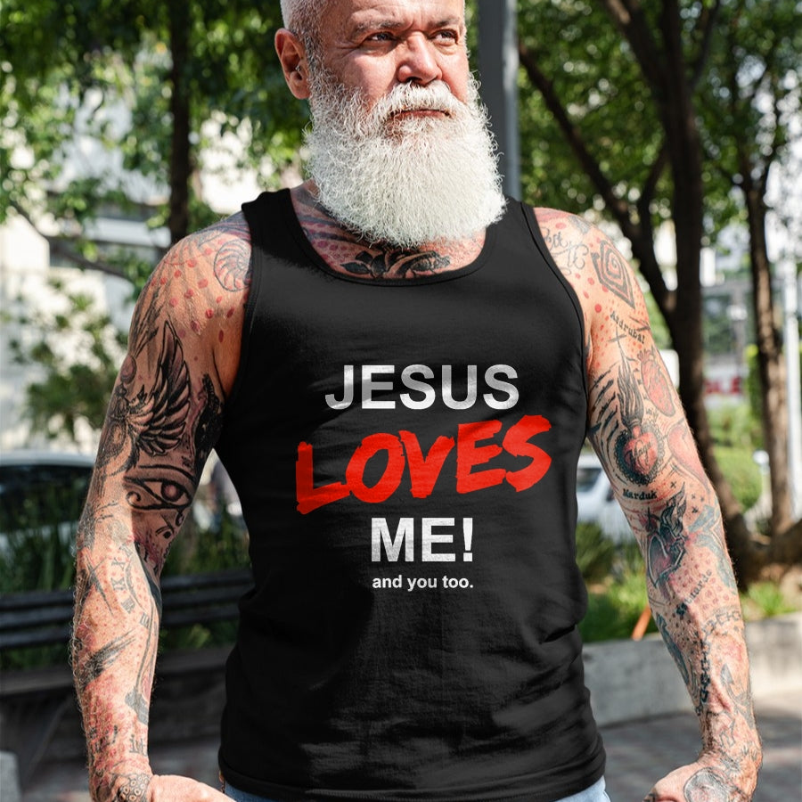 Christian Tee, Christian Faith Unisex T-Shirt/Hoodie/Sweatshirt HLT00 - Jesus Loves Me - And You Too For Faith Christian Religion T-Shirt (1)