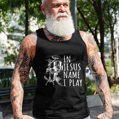 Christian Tee, Christian Faith Unisex T-Shirt/Hoodie/Sweatshirt HLT00 - Christian Drumming In Jesus Name Play Drums Worship Drummer T-Shirt (1)