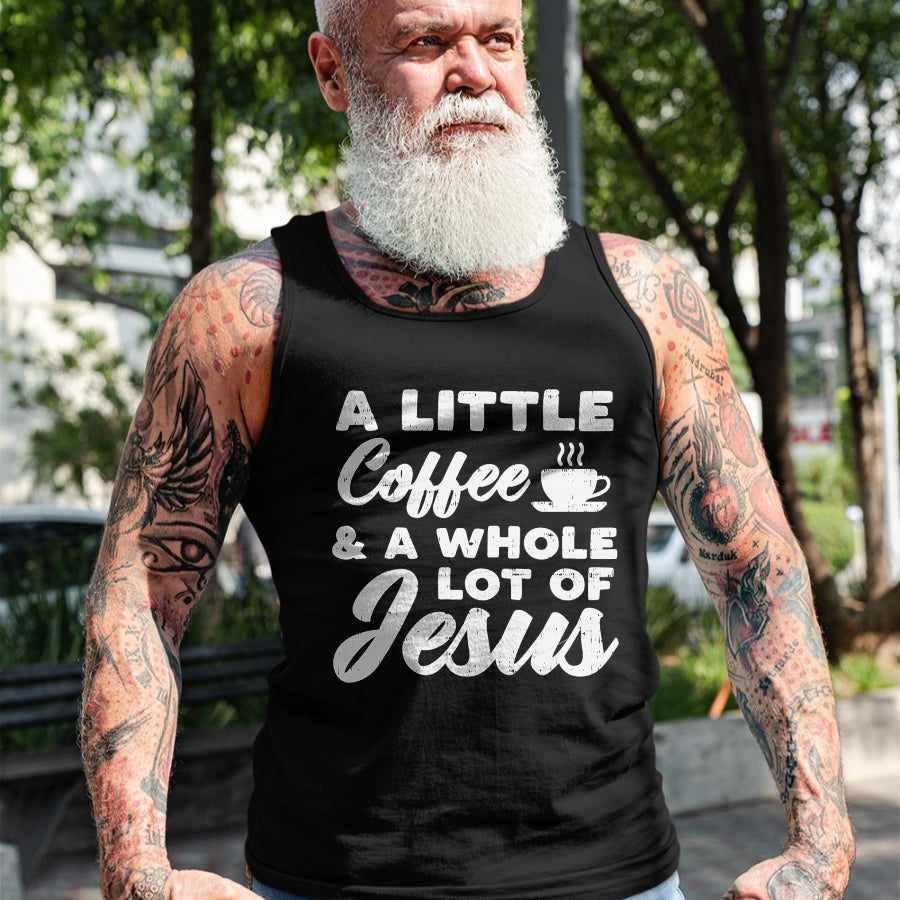 Christian Tee, Christian Faith Unisex T-Shirt/Hoodie/Sweatshirt HLT00 - Little Coffee Jesus God Christ Religious Christian Gift T-Shirt