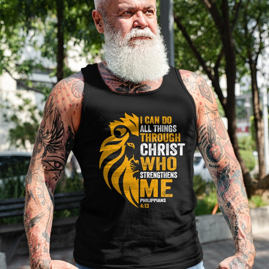Christian Tee, Christian Faith Unisex T-Shirt/Hoodie/Sweatshirt HLT00 - I Can Do All Thing Through Christ Lion Philippians Faith T-Shirt