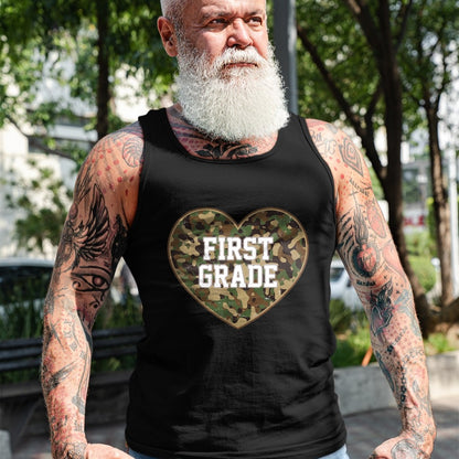 Best Student Shirt, Funny Back To School UnisexT-Shirt/Hoodie/Sweatshirt HLT00 - Back to School Ready to First Grade Heart Camo for Kids Teen T-Shirt