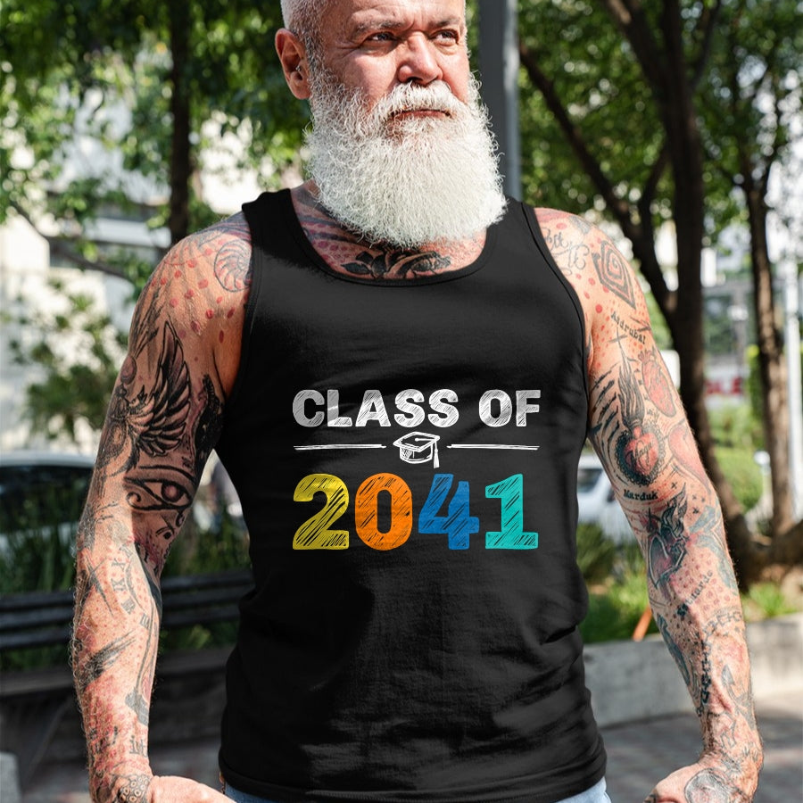 Best Student Shirt, Funny Back To School UnisexT-Shirt/Hoodie/Sweatshirt HLT00 - Class of 2041 Grow With Me First Day of School Graduation T-Shirt