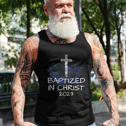Christian Tee, Christian Faith Unisex T-Shirt/Hoodie/Sweatshirt HLT00 -  Baptized in Christ 2023 New Christian Baptism Convert Bible T-Shirt