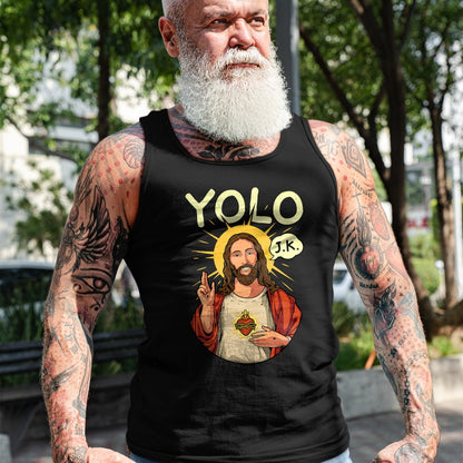 Christian Tee, Christian Faith Unisex T-Shirt/Hoodie/Sweatshirt HLT00 - Jesus Christ YOLO JK Meme Funny Christian Easter T-Shirt