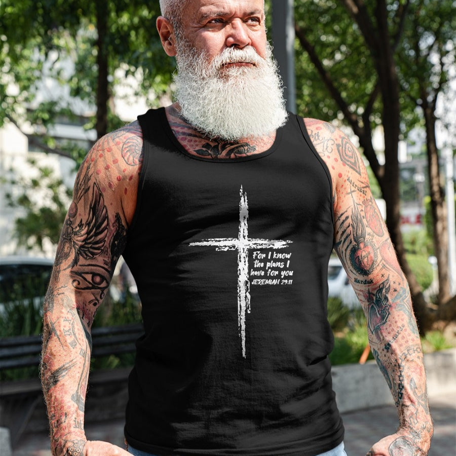 Christian Tee, Christian Faith Unisex T-Shirt/Hoodie/Sweatshirt HLT00 - Cross I Know The Plans Verse Bible Jesus God Christian Gift T-Shirt