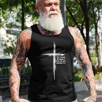 Christian Tee, Christian Faith Unisex T-Shirt/Hoodie/Sweatshirt HLT00 - Cross I Know The Plans Verse Bible Jesus God Christian Gift T-Shirt