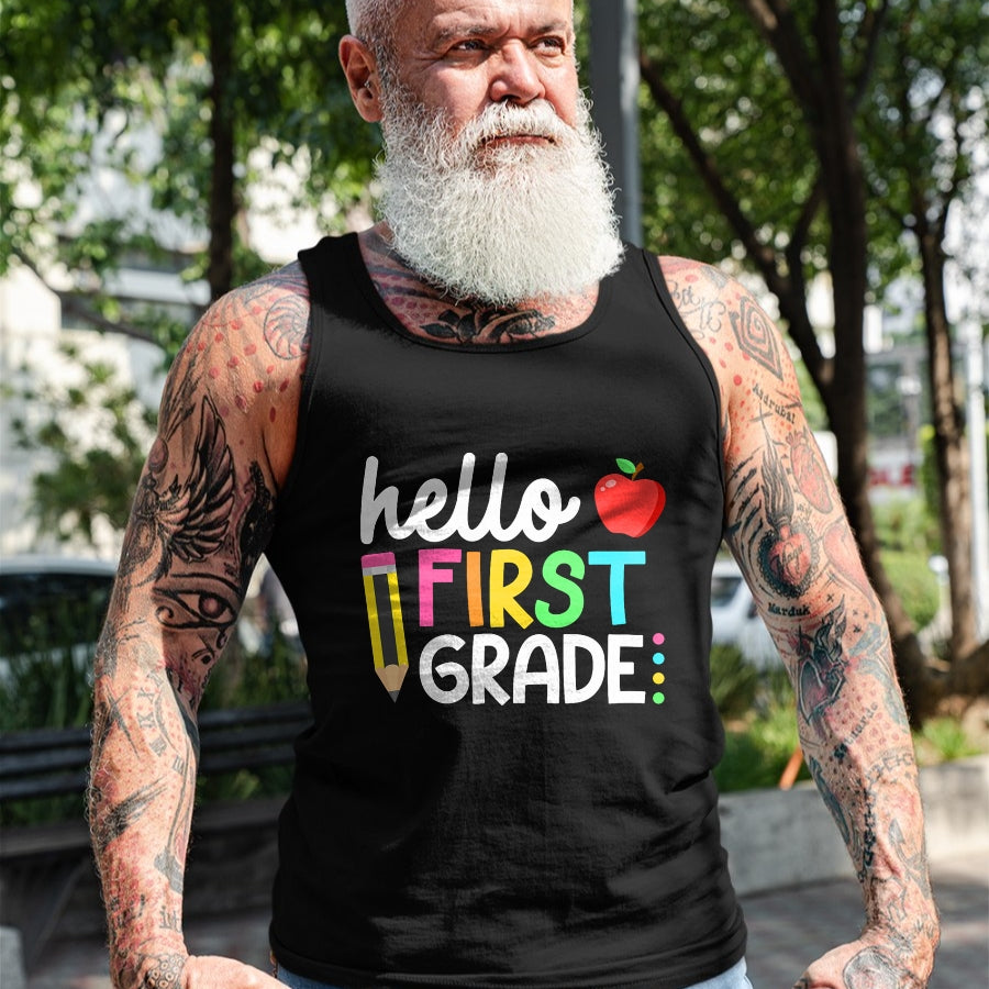 Best Student Shirt, Funny Back To School UnisexT-Shirt/Hoodie/Sweatshirt HLT00 - Hello First Grade Team 1st Grade Back to School Teacher Kids T-Shirt