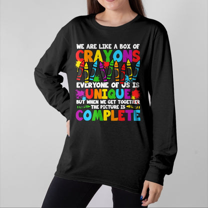 Best Student Shirt, Funny Back To School UnisexT-Shirt/Hoodie/Sweatshirt HLT00 - Funny Teacher We are Like A Box of Crayons Back to School T-Shirt (2)