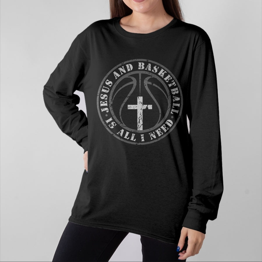 Christian Tee, Christian Faith Unisex T-Shirt/Hoodie/Sweatshirt HLT00 -  Basketball and Jesus Christian Faith Love Basketball & Jesus T-Shirt