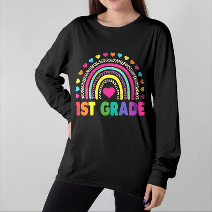 Best Student Shirt, Funny Back To School UnisexT-Shirt/Hoodie/Sweatshirt HLT00 - First Grade Rainbow Girls Boys Teacher Team 1st Grade Squad T-Shirt