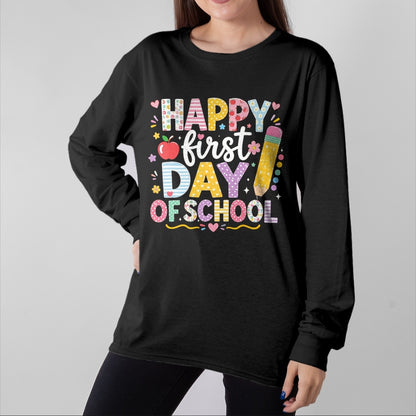 Best Student Shirt, Funny Back To School UnisexT-Shirt/Hoodie/Sweatshirt HLT00 - Happy First Day of School Teacher Student Back to School T-Shirt, Men, Black, 3X-Large