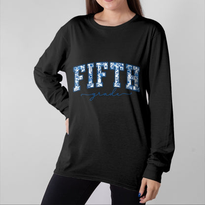 Best Student Shirt, Funny Back To School UnisexT-Shirt/Hoodie/Sweatshirt HLT00 - Fifth Grade Toile De Jouy Back to School Teachers Kids T-Shirt