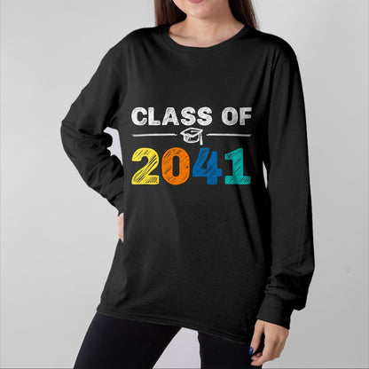 Best Student Shirt, Funny Back To School UnisexT-Shirt/Hoodie/Sweatshirt HLT00 - Class of 2041 Grow With Me First Day of School Graduation T-Shirt