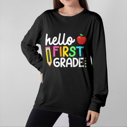 Best Student Shirt, Funny Back To School UnisexT-Shirt/Hoodie/Sweatshirt HLT00 - Hello First Grade Team 1st Grade Back to School Teacher Kids T-Shirt