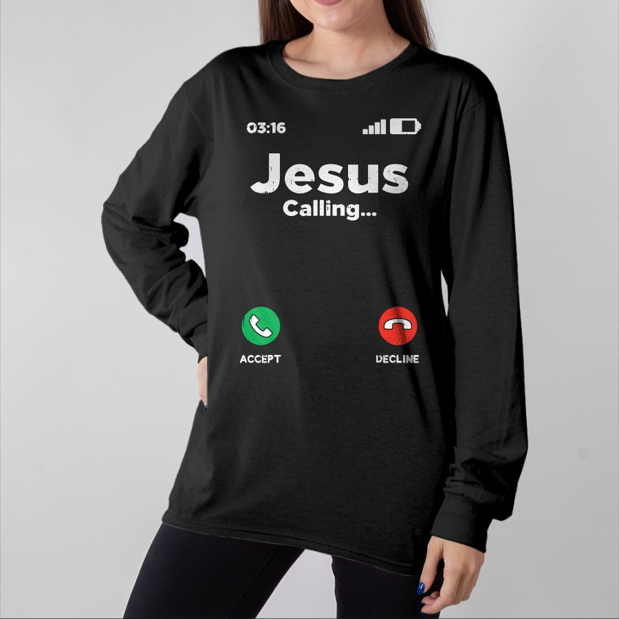 Christian Tee, Christian Faith Unisex T-Shirt/Hoodie/Sweatshirt HLT00 - Jesus Calling God Christ Faith Religious Christian Gift T-Shirt