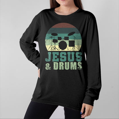 Christian Tee, Christian Faith Unisex T-Shirt/Hoodie/Sweatshirt HLT00 - Drummer Christian Religious Drums Player Gift Jesus T-Shirt