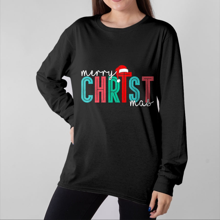 Christian Tee, Christian Faith Unisex T-Shirt/Hoodie/Sweatshirt HLT00 - Merry Christ Mas Christian God Matching Christmas Family Tee T-Shirt