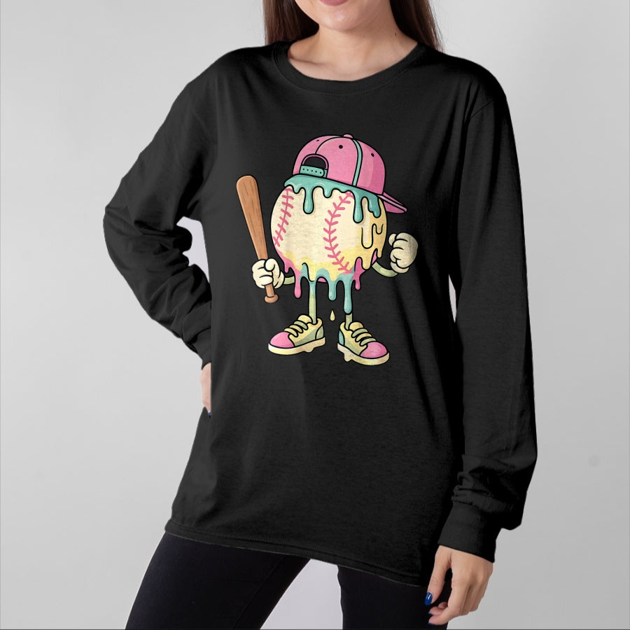 Best Student Shirt, Funny Back To School UnisexT-Shirt/Hoodie/Sweatshirt HLT00 - Cute Baseball Ice Cream Drip Tees for Girls and Boys T Shirts Pastel Sporty Fun
