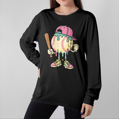 Best Student Shirt, Funny Back To School UnisexT-Shirt/Hoodie/Sweatshirt HLT00 - Cute Baseball Ice Cream Drip Tees for Girls and Boys T Shirts Pastel Sporty Fun