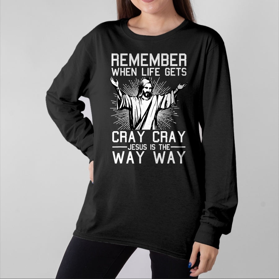 Christian Tee, Christian Faith Unisex T-Shirt/Hoodie/Sweatshirt HLT00 - Jesus Is The Way Christmas Funny Faith Religious Christian T-Shirt