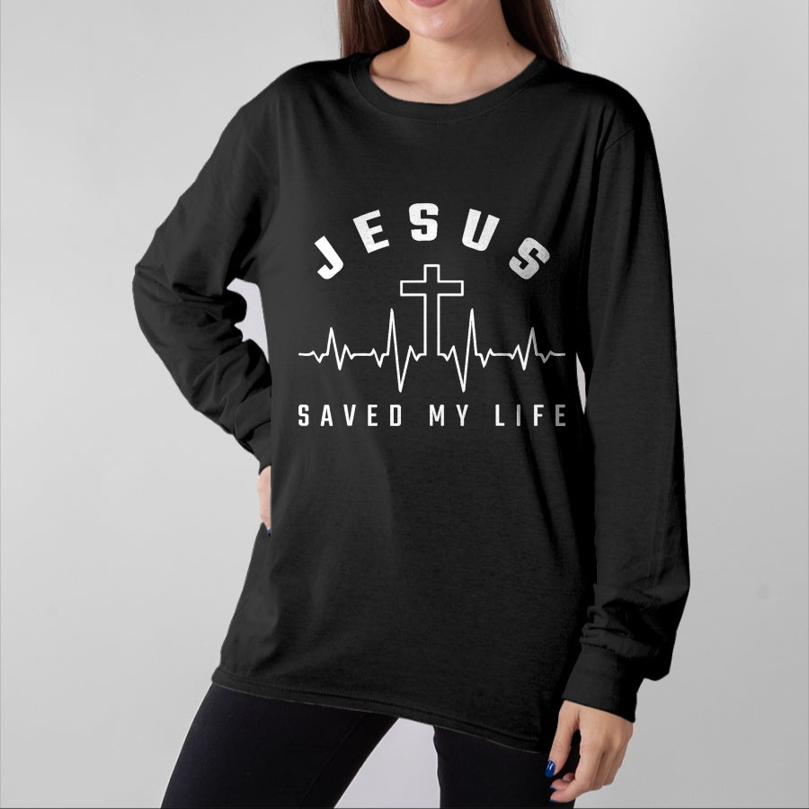 Christian Tee, Christian Faith Unisex T-Shirt/Hoodie/Sweatshirt HLT00 - Jesus Christ Christianity Gifts Jesus Saved My Life T-Shirt