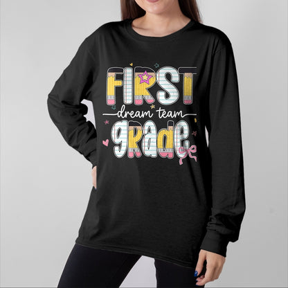 Best Student Shirt, Funny Back To School UnisexT-Shirt/Hoodie/Sweatshirt HLT00 - 1st Grade Dream Team Back to School Teacher Student Kids T-Shirt, Men, Black, 3X-Large