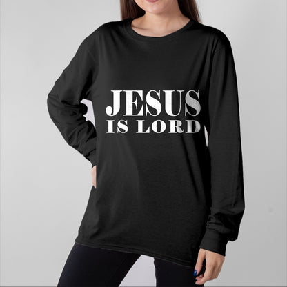Christian Tee, Christian Faith Unisex T-Shirt/Hoodie/Sweatshirt HLT00 - Jesus Is Lord Christian God Christ T-Shirt Gift White Word T-Shirt