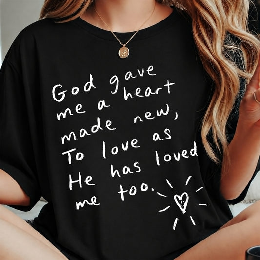 God gave me a heart T-Shirt- For Women - Virgo00 (SKU2607-317)