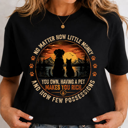 PET SHIRT Pet Makes You Rich - For Women - Virgo00 (SKU2608-527)