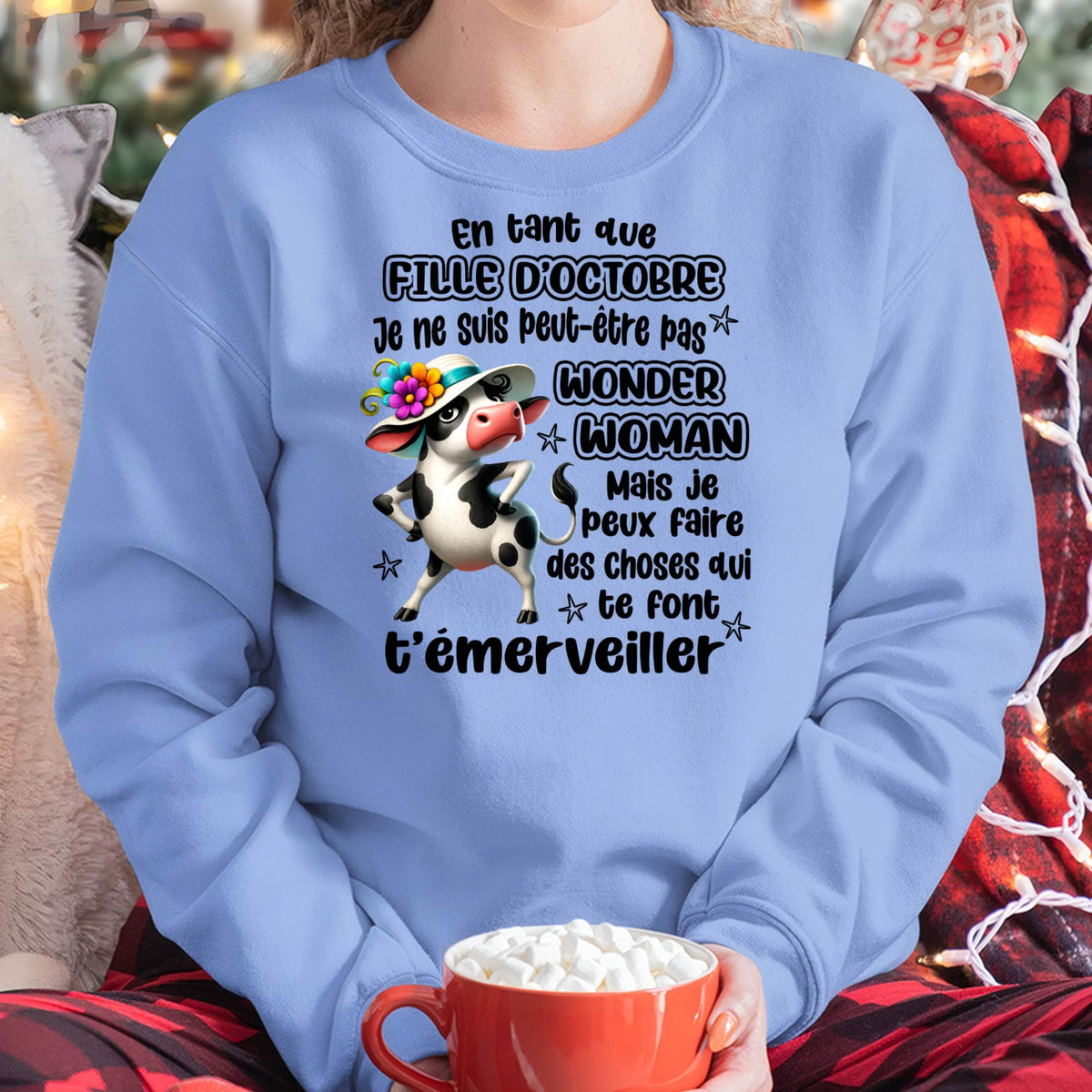 OCTOBRE SHIRT Je ne suis peut-être pas WONDER WOMAN - Virgo10 (SKU2605-39-10)