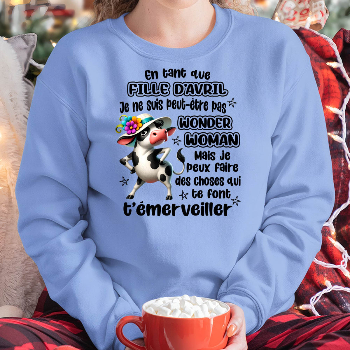 AVRIL SHIRT Je ne suis peut-être pas WONDER WOMAN - Virgo04 (SKU2605-39-04)