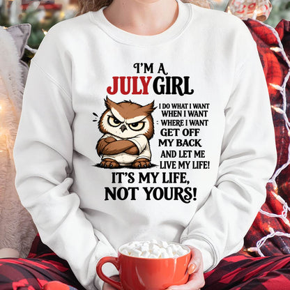 JULY SHIRT It's My Life, Not Yours - For Women - Virgo07 (SKU2609-328-07)