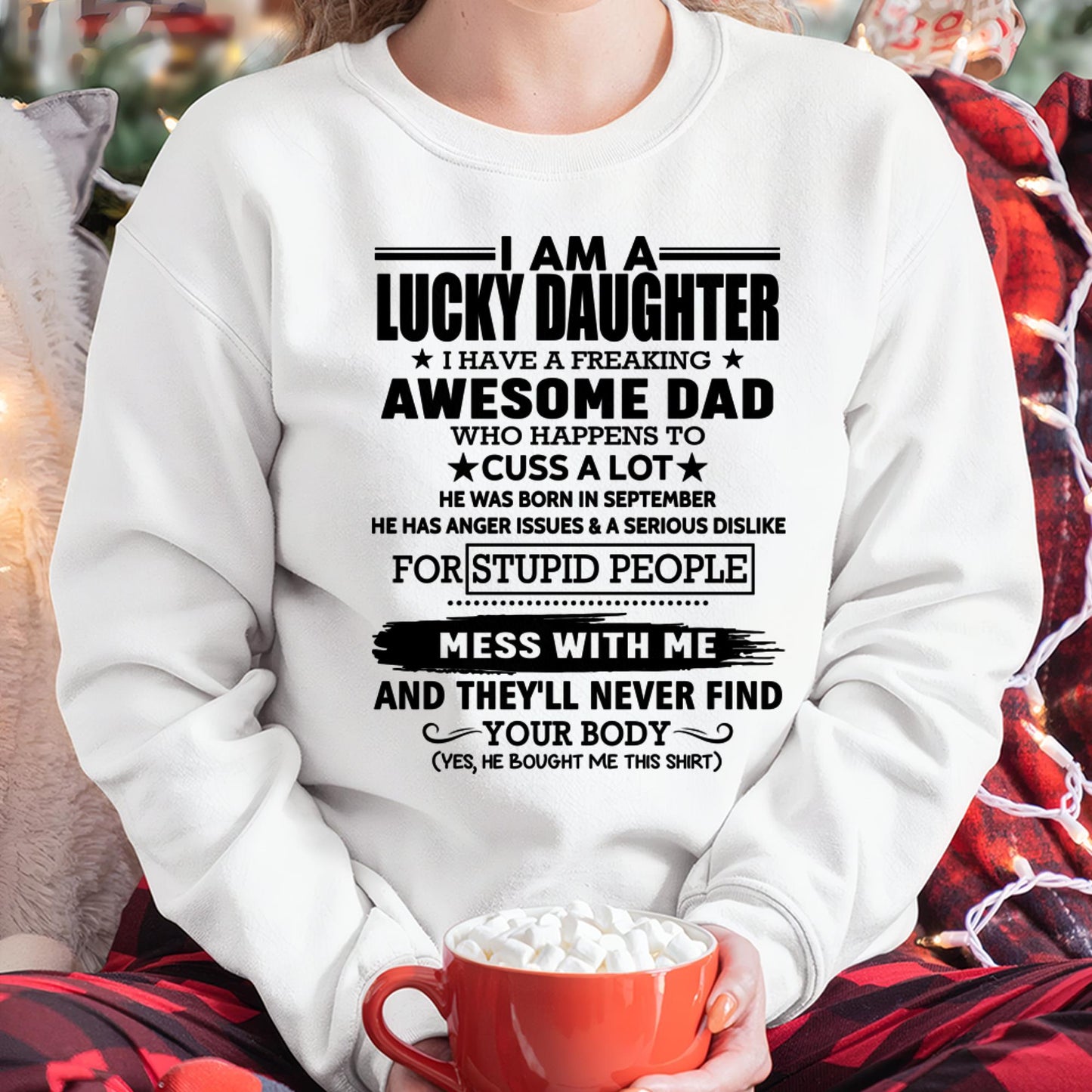 September - I'm Lucky Daughter - Gift for Daughter from Dad - Virgo09 (SKU-T1406DD-09)