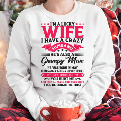 MAY - TO MY WIFE - I'M A LUCKY WIFE - GIFT FROM HUSBAND - Virgo05 (SKU10-136-05)