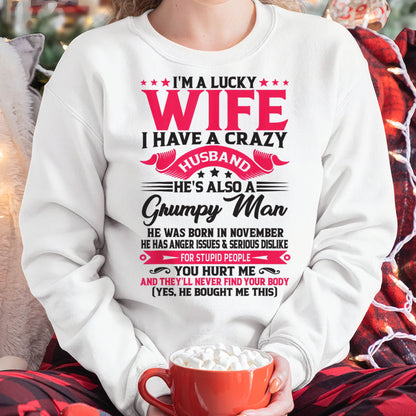 NOVEMBER - TO MY WIFE - I'M A LUCKY WIFE - GIFT FROM HUSBAND - Virgo11 (SKU10-136-11)
