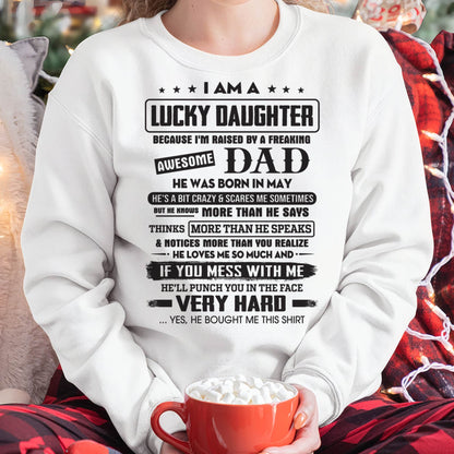 May - Lucky Daughter of Awesome Dad - Perfect Gift For Daughter From Dad - Virgo05 (SKU08-47-05)